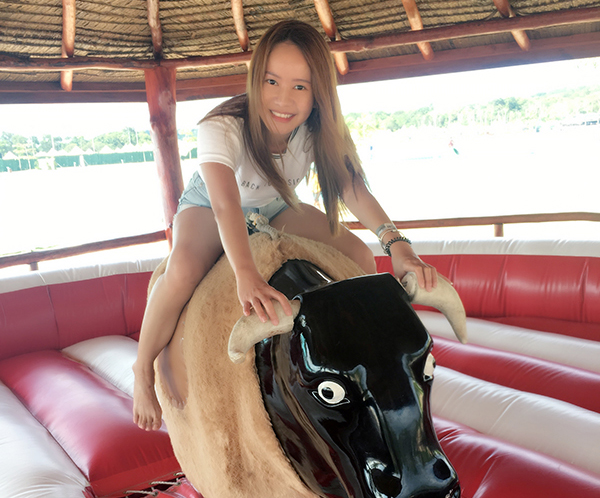 Experiencing kayak to the max level at Crystal Lagoon in Chill Cove Treasure Bay Bintan
