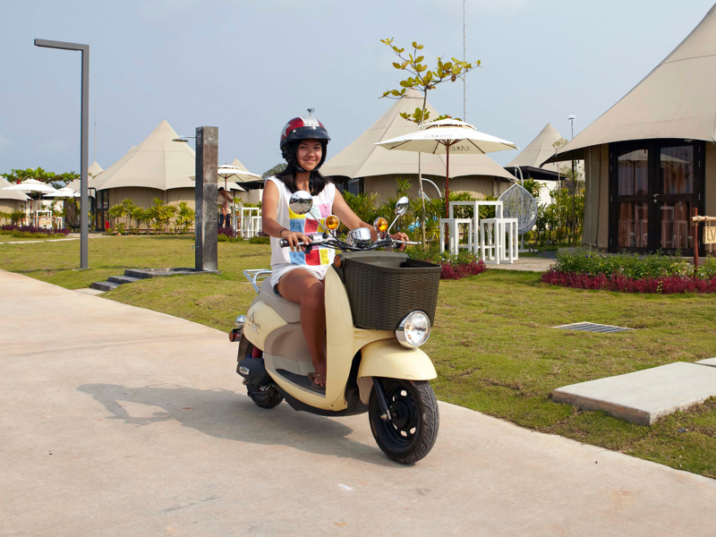 Instagrammable shot with Electric Scooter in Bintan 